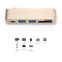 AussieSuperStore Homeware Supplies Type-C USB 3.0 3 in 1 Hub - Passthrough USBC Combo Charging Hub for MacBook TypeC USB 3.0 3in1 Hub Passthrough USBC Combo Charging Hub for MacBook ZMCHUBCOMBOGOLD